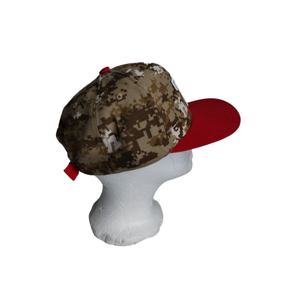 Texas Rangers Red & Camo Fanatics Authentic Adjustable Ball Cap Hat - Picture 4 of 9